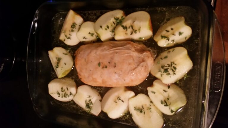 Kiprollade met appel en tijm