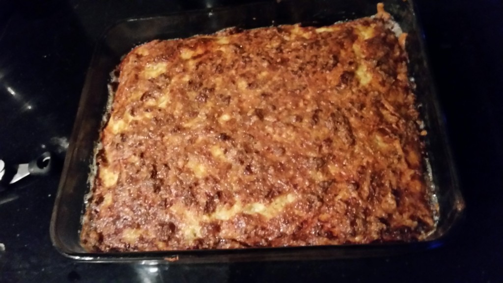 Ovenschotel met aardappel, worst en kaas